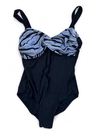 Badeanzug Sunman C-Cup schwarz gemustert Grösse 44