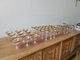 62-teiliges Glas-/Kristallservice guter Zustand