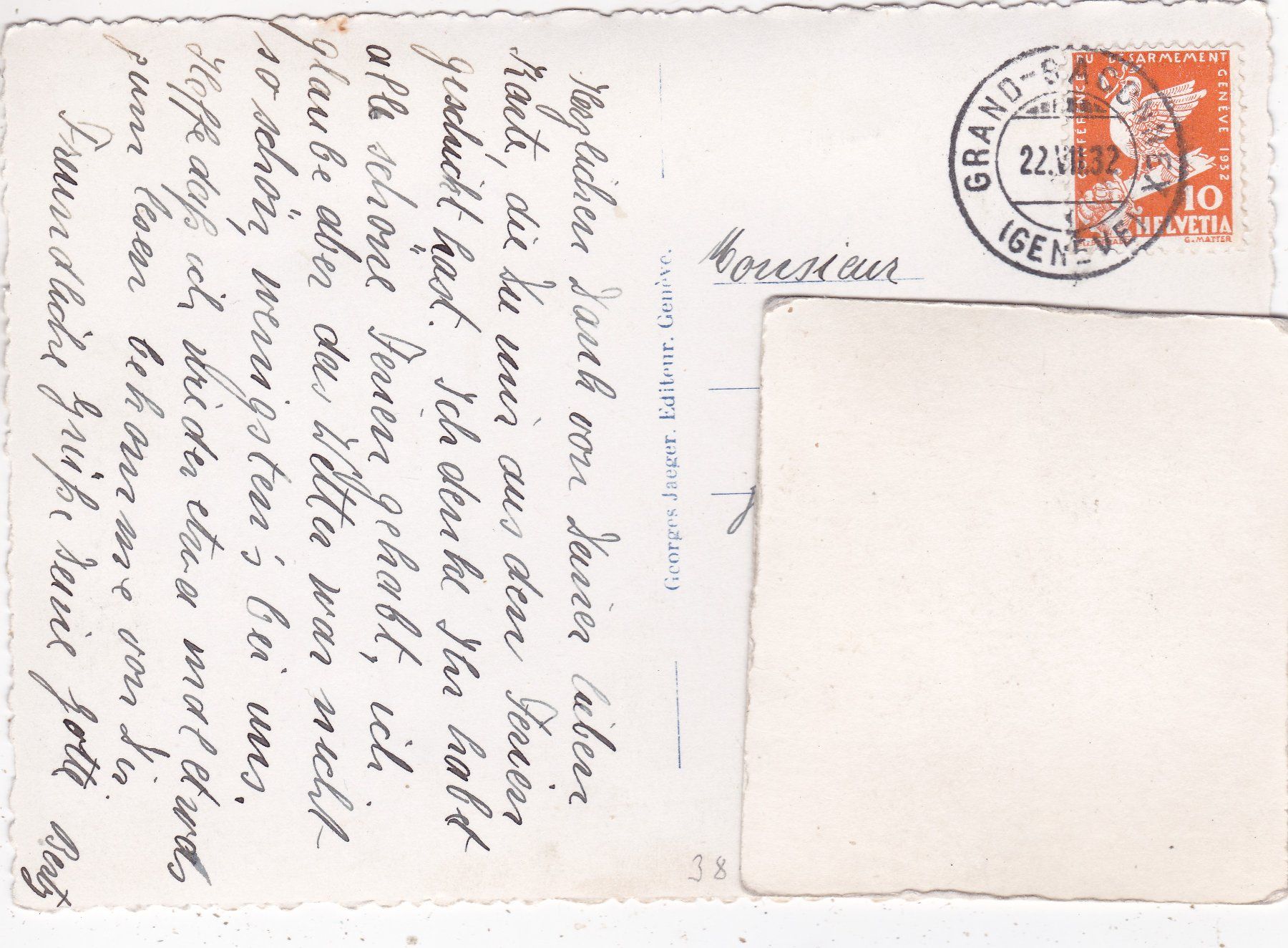 Ansichtskarten: Genève 1932 – Gebraucht aus Herisau von Lisegrat2008 1