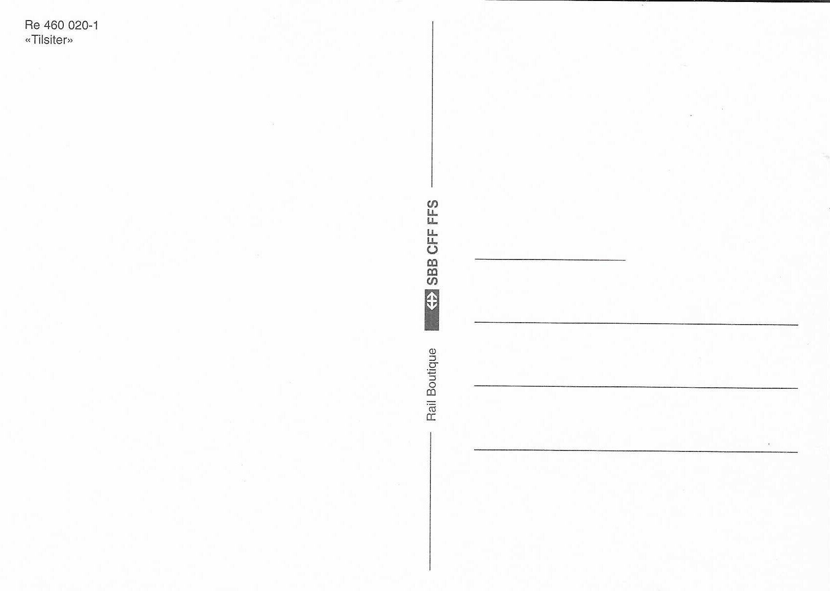 Cartoline postali: Re 460 020-1 "Tilsiter" – Nuovo (secondo la descrizione) da Rothrist venduto da Stranglehold 1