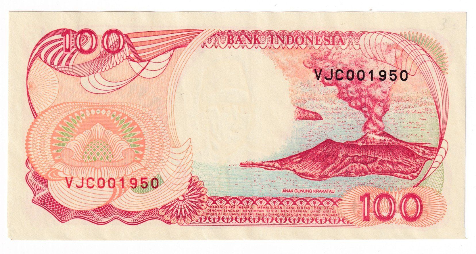 Banconote: Indonesien 100 rupiah 1992 ss-vorz – Usato da Neuchâtel venduto da karlpierrino 1