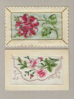 ALTE STICKEREI ANSICHTSKARTEN JUGENDSTIL ROSEN