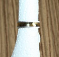 Fingerring Stahl silber-gelb Ø 18mm NEU (11)