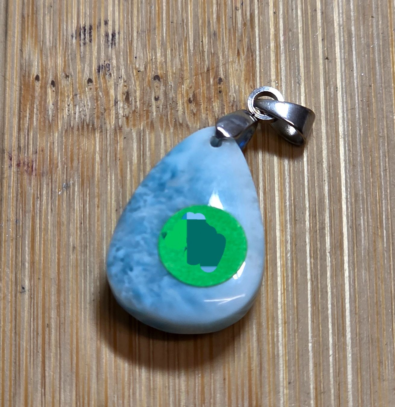 Minerali & Pietre curative: Larimar Anhänger mit Metallöse – Nuovo e nell'imballaggio originale da Matzingen venduto da Shay_Crystalz 1