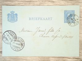 TR65 Carte Postale + Timbre Pays-Bas 1884