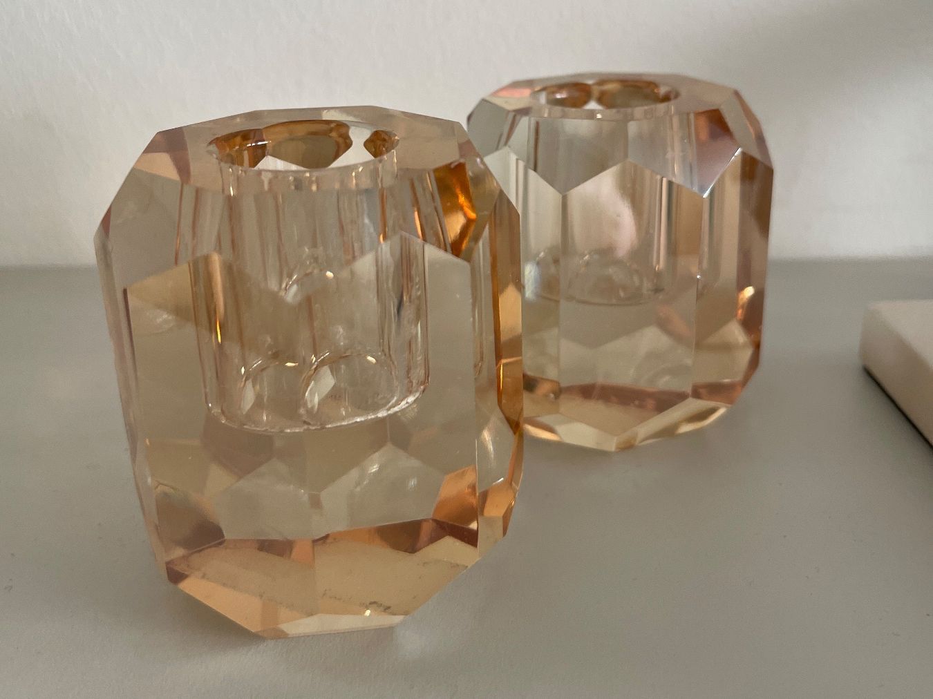 Maisons du monde Portacandele: 2er Set Kerzenständer, Glas, beige, Maison du Monde – Usato da Birsfelden venduto da Nic21