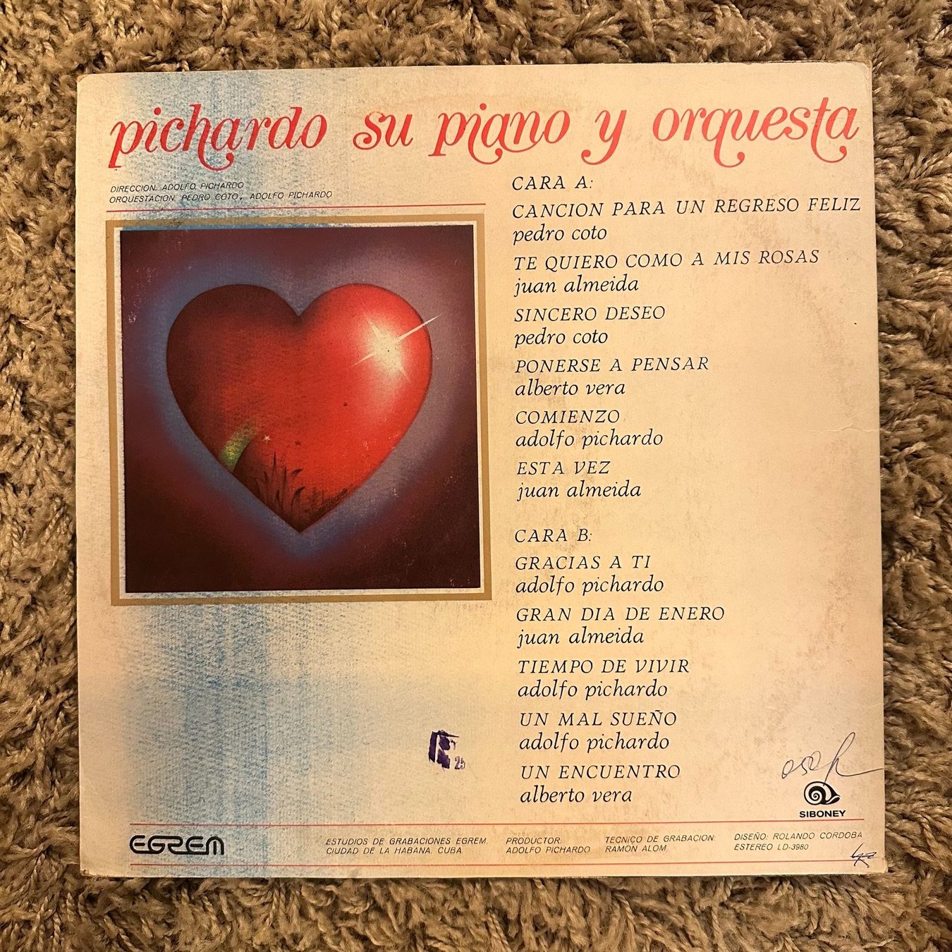 Dischi in vinile: Adolfo Pichardo – Serenata LP – Usato da Viganello venduto da md__2rd2 1