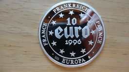 Pièce France 10 Euro Argent 999 - 1996 - Europa