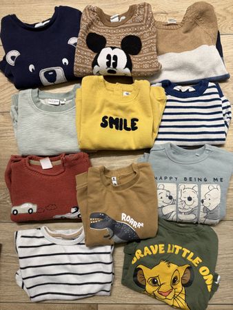 11 dicke Pullover für Jungen, Größe 92 🦊