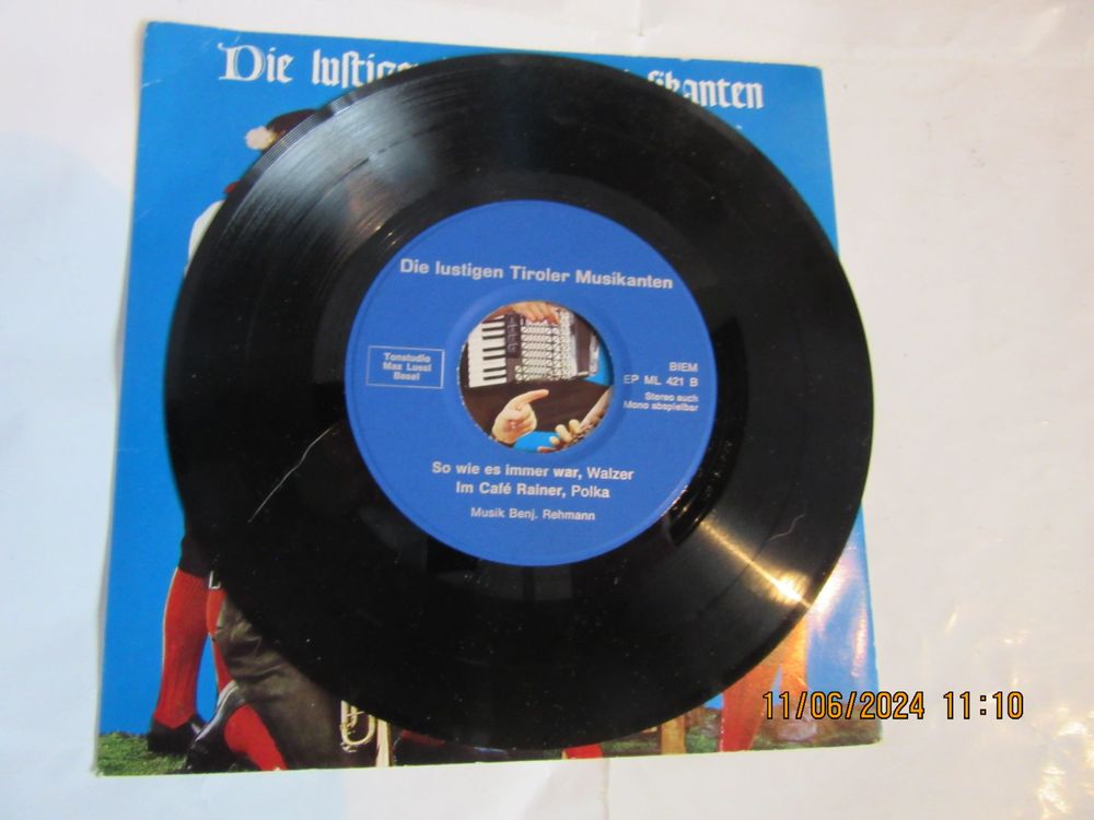 Dischi in vinile: Vinyl-Single Die lustigen Tiroler Musikanten – Usato da Rorbas venduto da julma1 3