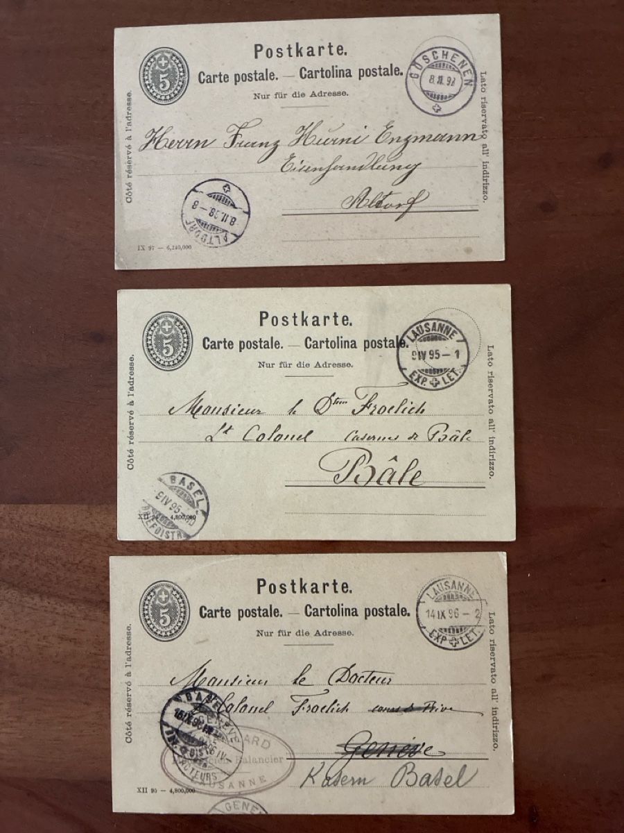 Ansichtskarten: 10 Ansichtskarten Schweiz von Chocolat Suchard – Gebraucht aus Oftringen von Cla.vD.74 1