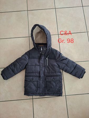 Winterjacke C&A dunkelgrau Grösse 98 gebraucht