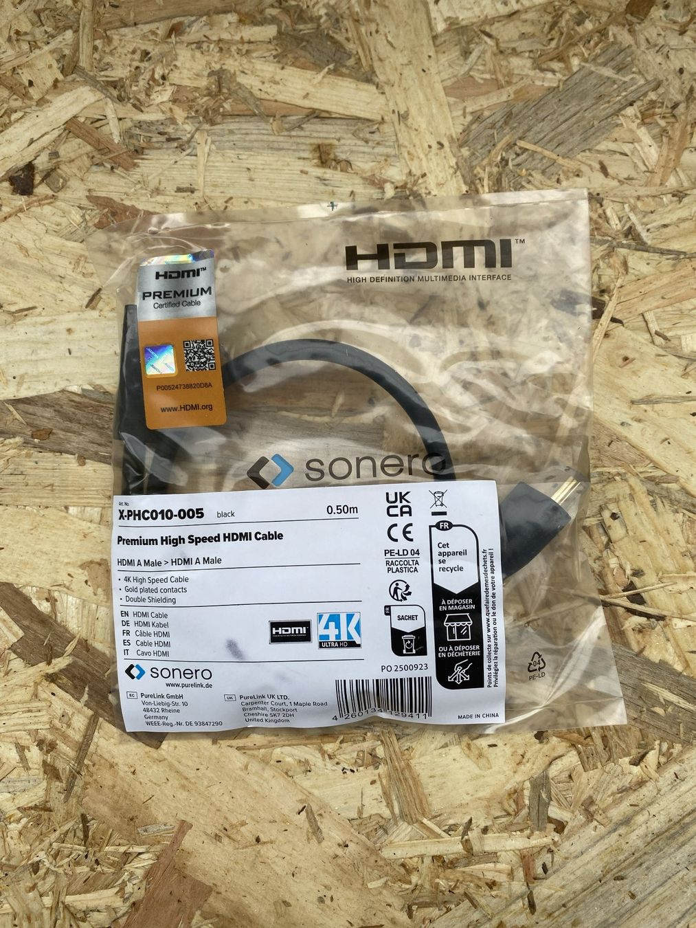 Cavi: Sonero Kabel HDMI - HDMI, 0.5 m – Nuovo e nell'imballaggio originale da Wil ZH venduto da Mischis-Angebote