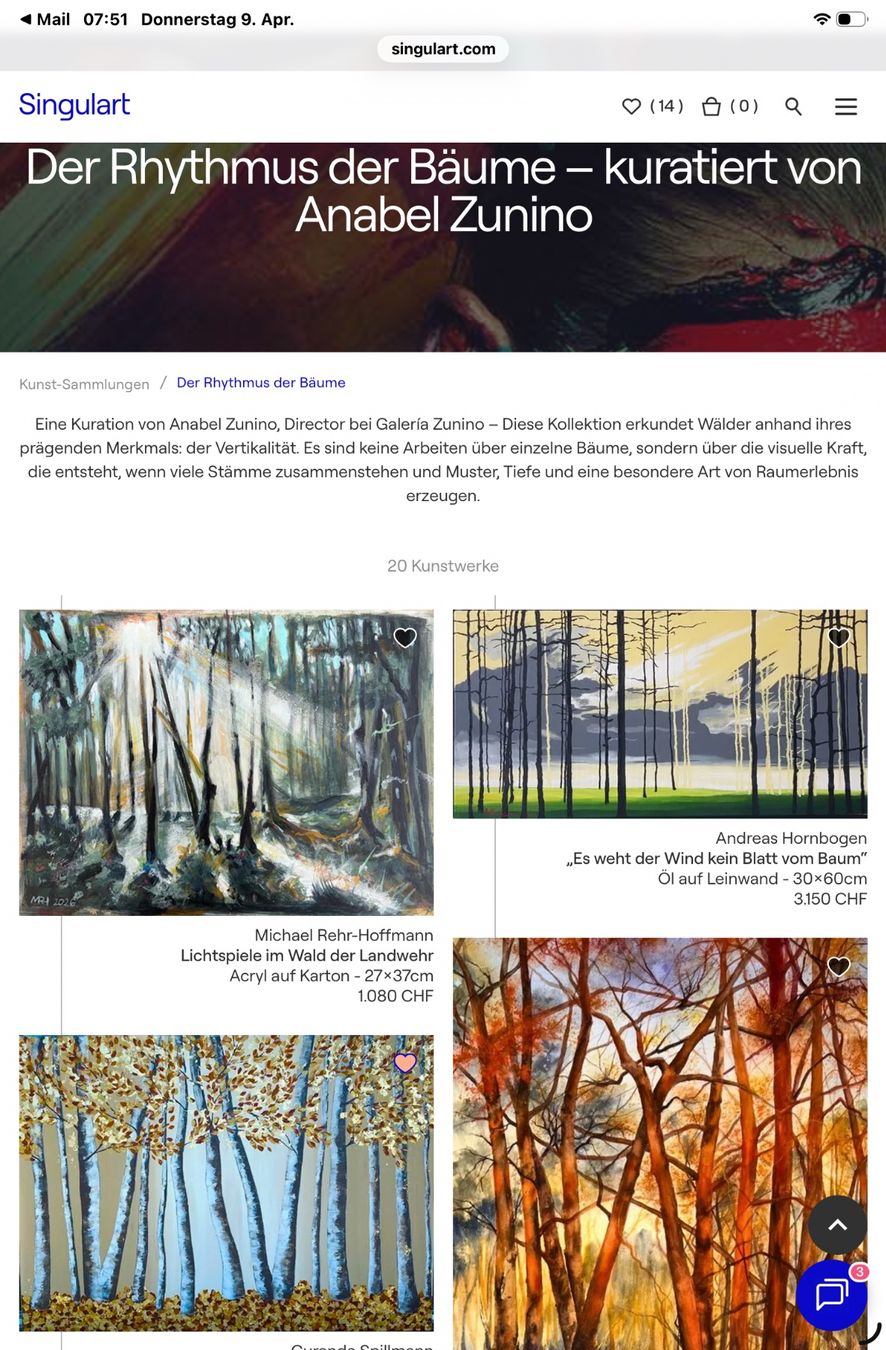 Dipinti: «Golden Forest » Extra Large Landscape – Nuovo e nell'imballaggio originale da Uznach venduto da Spillmannkunst43 8