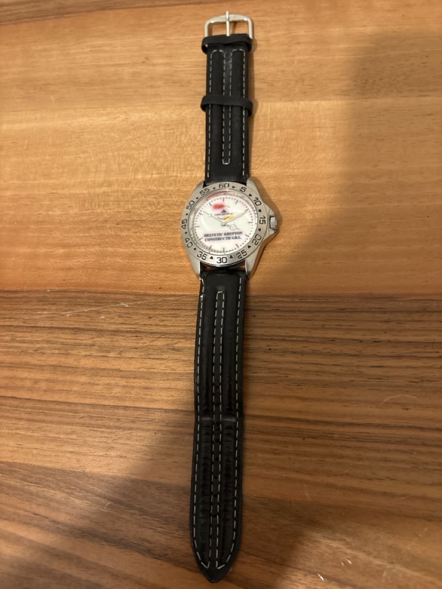 Orologi: Armbanduhr schwarz Lederarmband – Usato da st.gallen venduto da Garagen_Verkauf