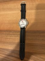 Armbanduhr schwarz Lederarmband