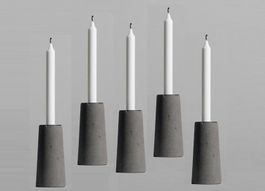 5 Stk. BLOMUS Tafelleuchter FIESTA Beton
