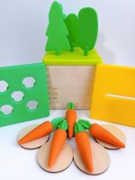 Wooden Coin Bank Tree Lid Holzspardose Karotten Lovevery