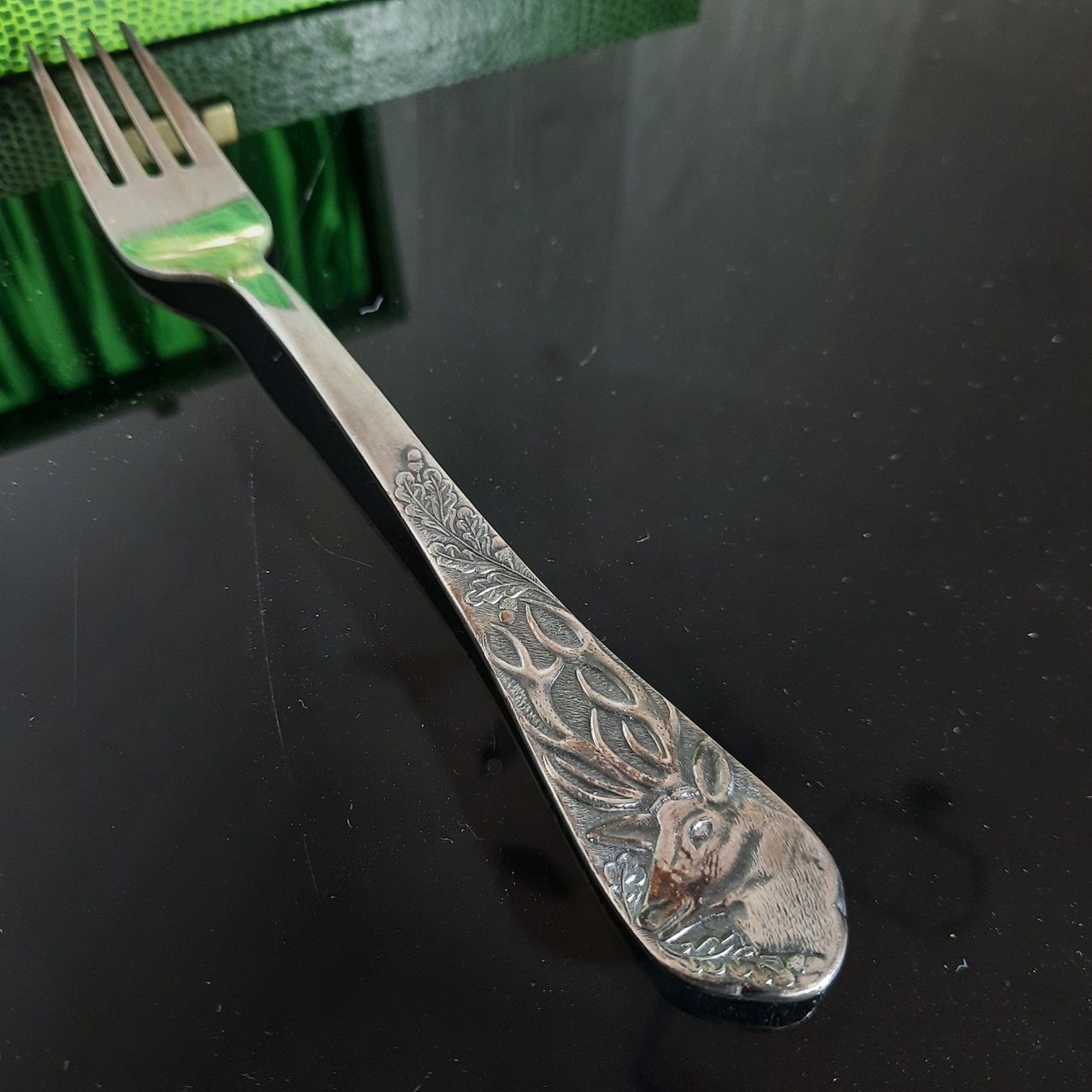 Set di posate: Besteckset KB Solingen mit Tierdesign – Usato da Unterägeri venduto da Altgoldschmuck 3