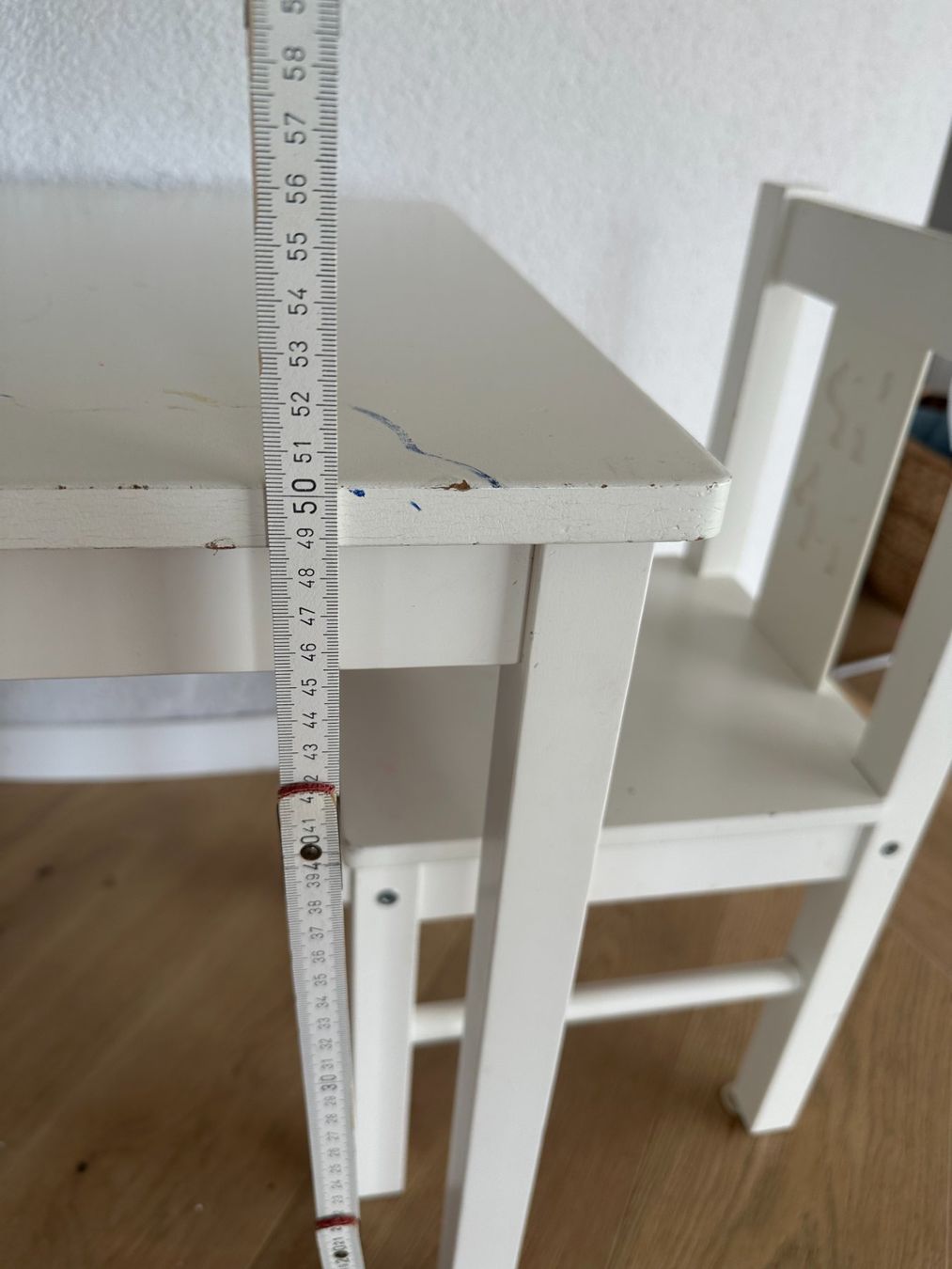 Set di tavolo e panche: Kindertisch zum Basteln, 2 Kinderstühle – Usato da Buchberg venduto da jaene 2