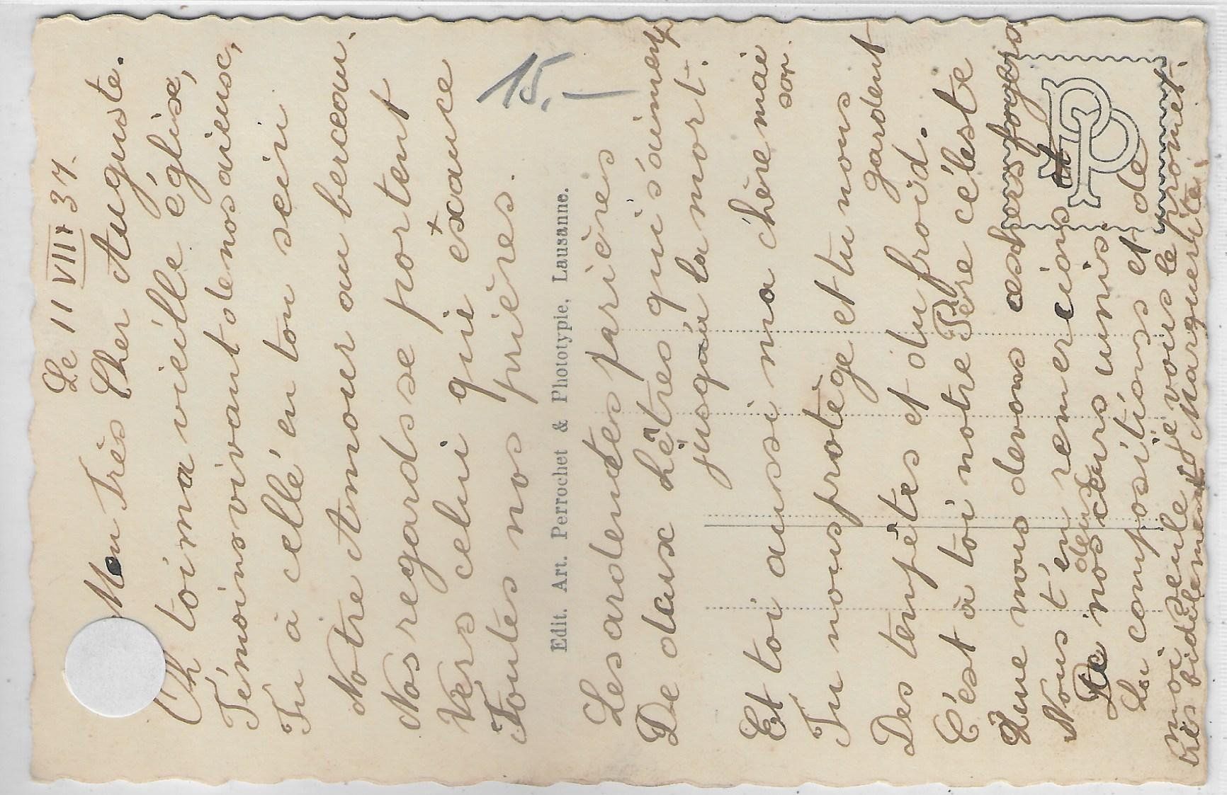 Cartoline postali: La Chiesaz et les Alpes – Difettoso da Ettingen venduto da Kartenplanet 1