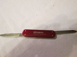 Couteau de poche rouge Strapex pratique (513)