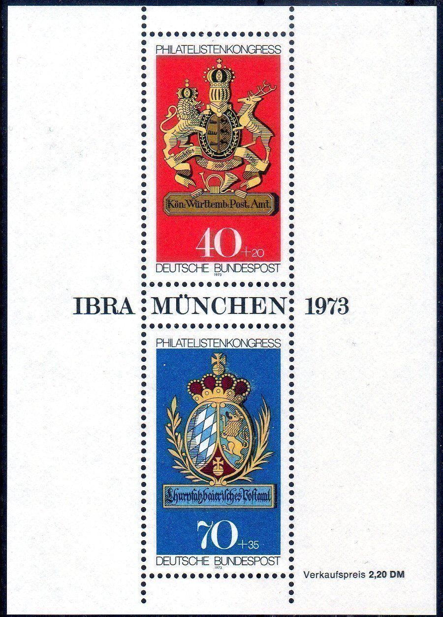 Alle Briefmarken: IBRA MÜNCHEN 1973 BRIEFMARKENBLOCK ** POSTFRISCH ** - J73 – Gebraucht aus Losone von EM2019