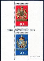 IBRA MÜNCHEN 1973 BRIEFMARKENBLOCK ** POSTFRISCH ** - J73