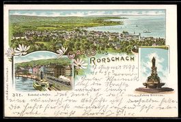 Litho Rorschach, Bahnhof u. Hafen, Jakob