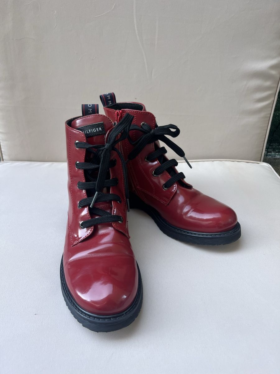 Tommy Hilfiger Damenschuhe: Tommy Hilfiger Damen Boots Rot Gr. 36 – Gebraucht aus Thalheim von karmabis_ 1