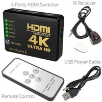 Switch 5in1  4K HDMI Adapter Fernbedienung PC HDTV Selector