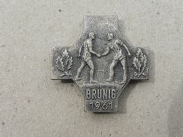 Abzeichen Brosche Brünig OW / BE Schwingfest 1961 Schwingen