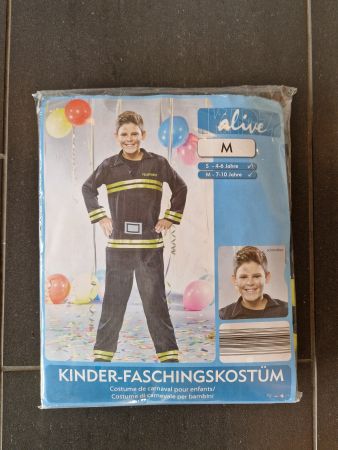 NEU Kostüm Feuerwehrmann M  (7-10 Jahre) Fasnacht