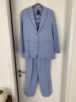 Ensemble classe ZARA, blazer S, pantalon XS, bleu pastel