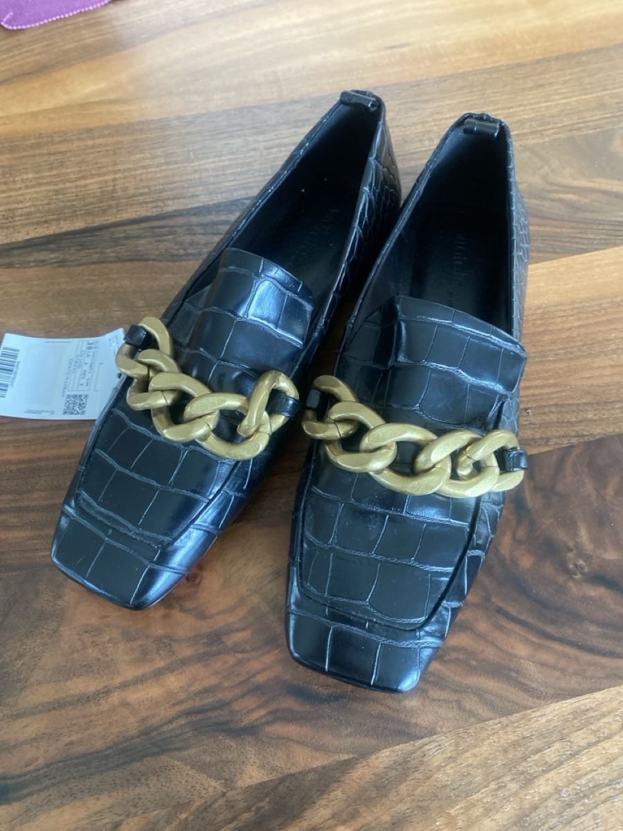 Mango Damenschuhe: Schwarze Mango Loafers mit Kette, Gr. 38, NEU! – Neu und originalverpackt aus Erlenbach ZH von renata-c
