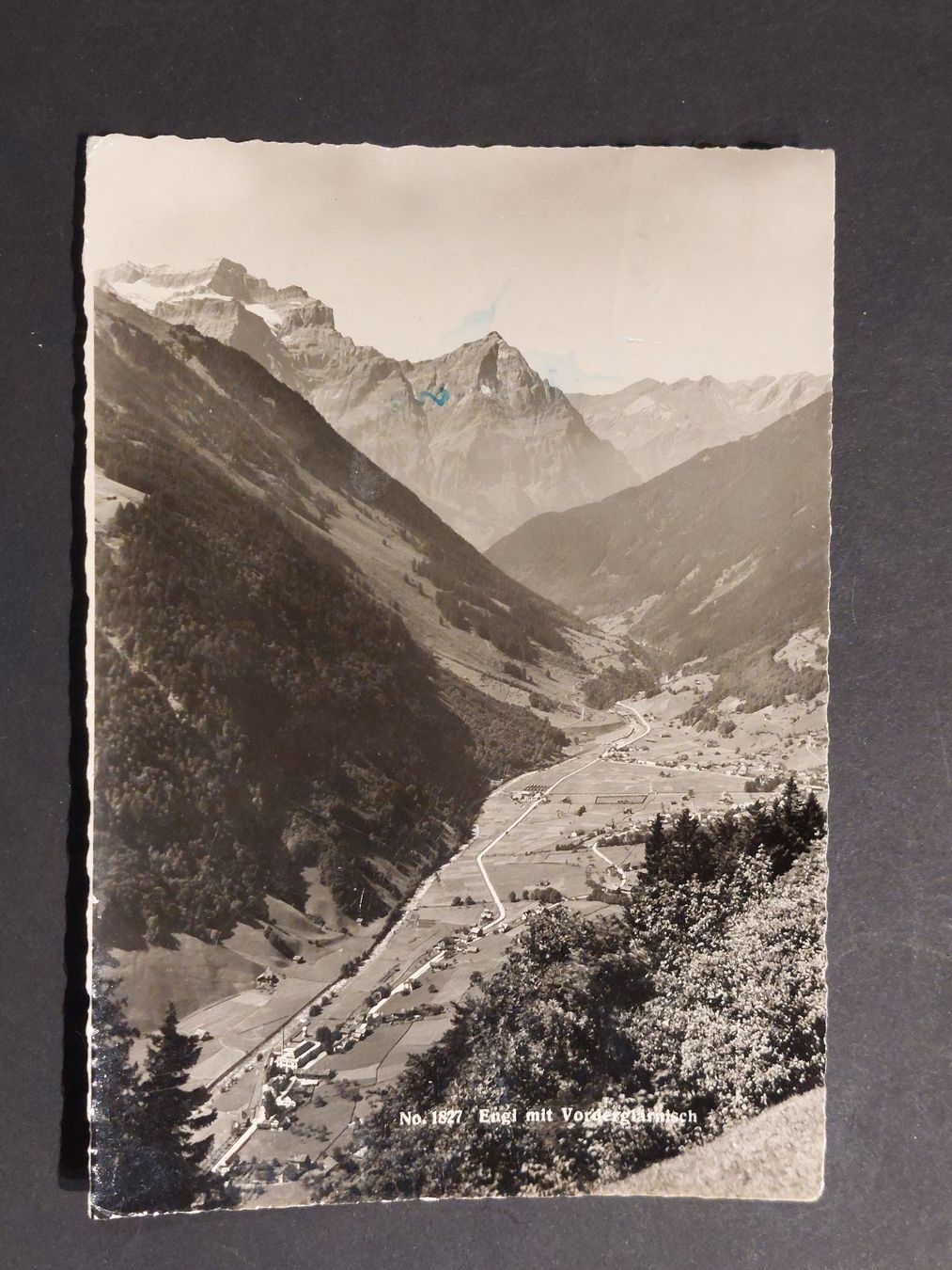 Cartoline postali: AK gel. Engi mit Vorderglärnisch, 1955 – Usato da Obfelden venduto da Funke2