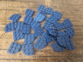 lego 30357 lot de 30 pièces Dark Blue Plate, Round Corner