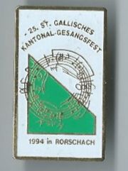 Placchette & Badge: 25. St.Gallisches Kantonal-Gesangsfest 1994, Pin – Usato da Zürich venduto da t24_de