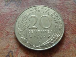 FRANCE  20 Centimes  1992  (P)