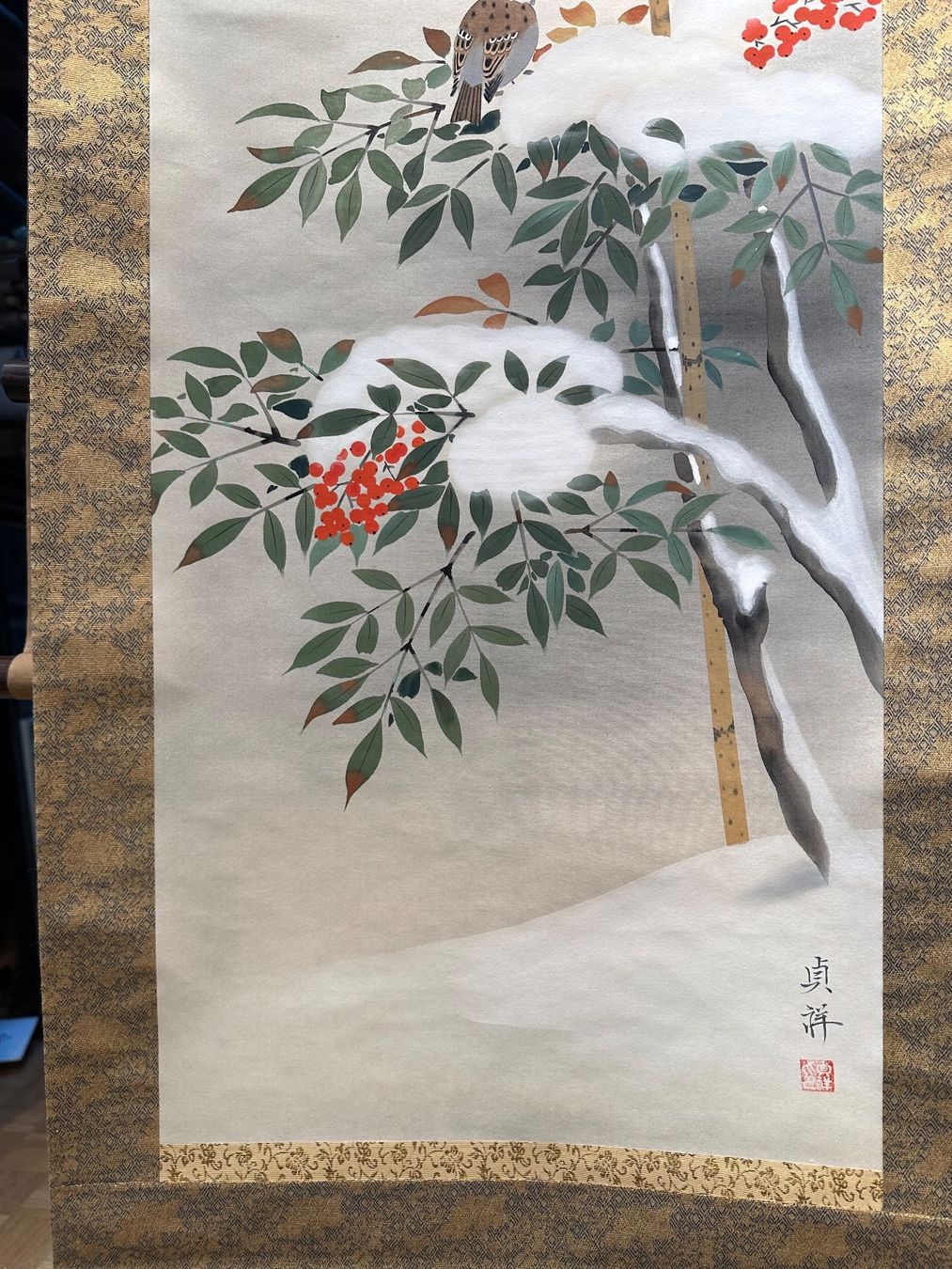 Poster & Bilder: Rollbild Japan Kakejiku „Suzume" – Neu (gemäss Beschreibung) aus Bern von mbtiti 5