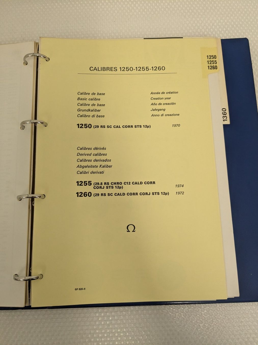 Bücher: Omega Ersatzteilkatalog GF 620-6 – Gebraucht aus Weinfelden von blaukreuz_brocki_TG 7