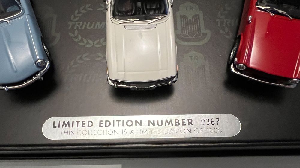 Set 3 Miniatures Vanguards 1/43 - Triumph Stag, Spitfire MK3, TR6 - Couleurs Variées, Neuves