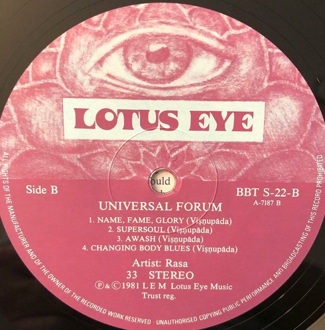 Dischi in vinile: Rasa – Universal Forum (LP) – Usato da Grüningen venduto da azulvinyl 3