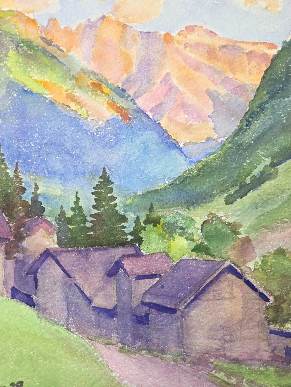 Dipinti: Aquarell Ferdinand Meyer-Streiff Engi GL 1929 – Usato da Rheinfelden venduto da Badelus 8