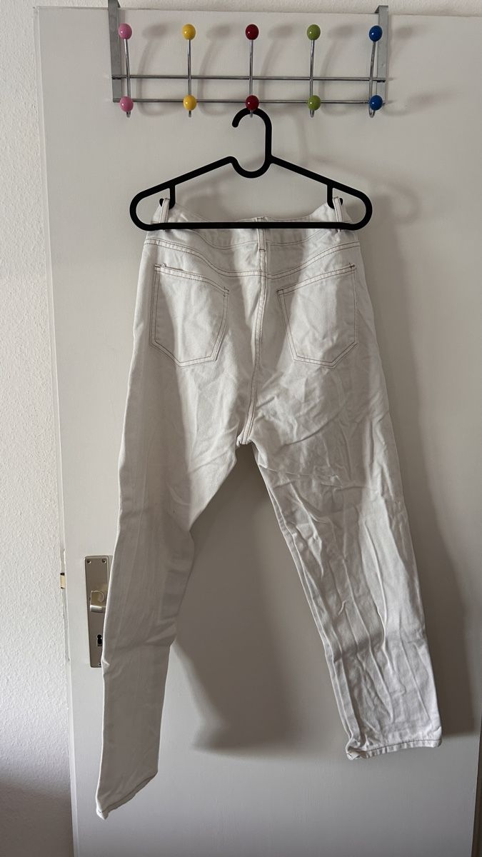 Jeans: Light Beige Denim Jeans - Size L - Perfect for Spring/Summer – Usato da Genève venduto da Noemie.wrmsi 4