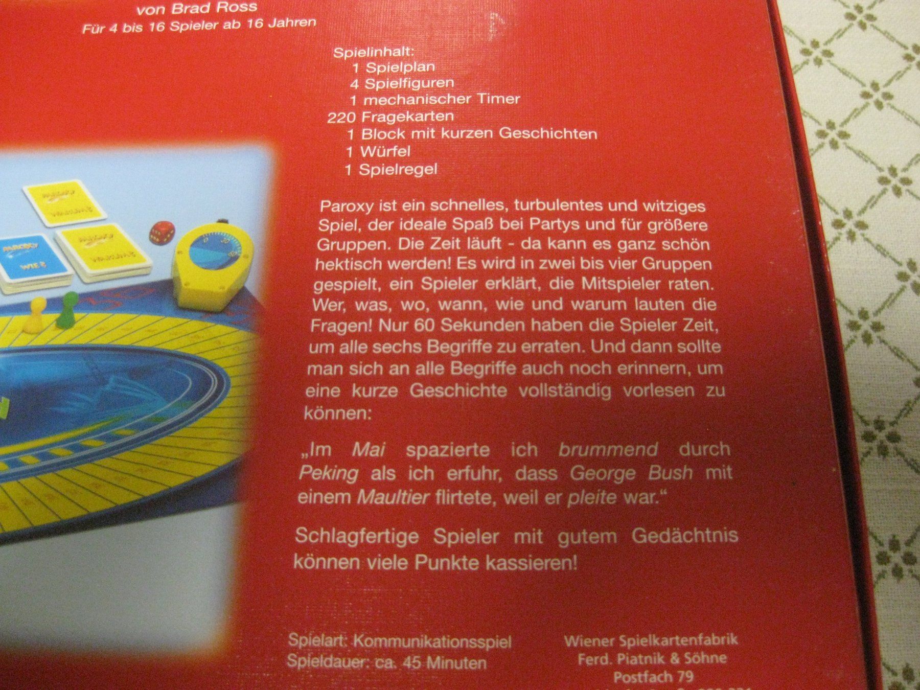 Jeux: Brettspiel PAROXY / Alter +16-99 – D'occasion à Münchenbuchsee par neuwertig-gespart 4