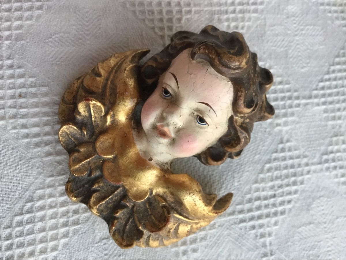 Statuette: 3 alte Engel aus Holz – Usato da St. Gallen venduto da chamilla 6