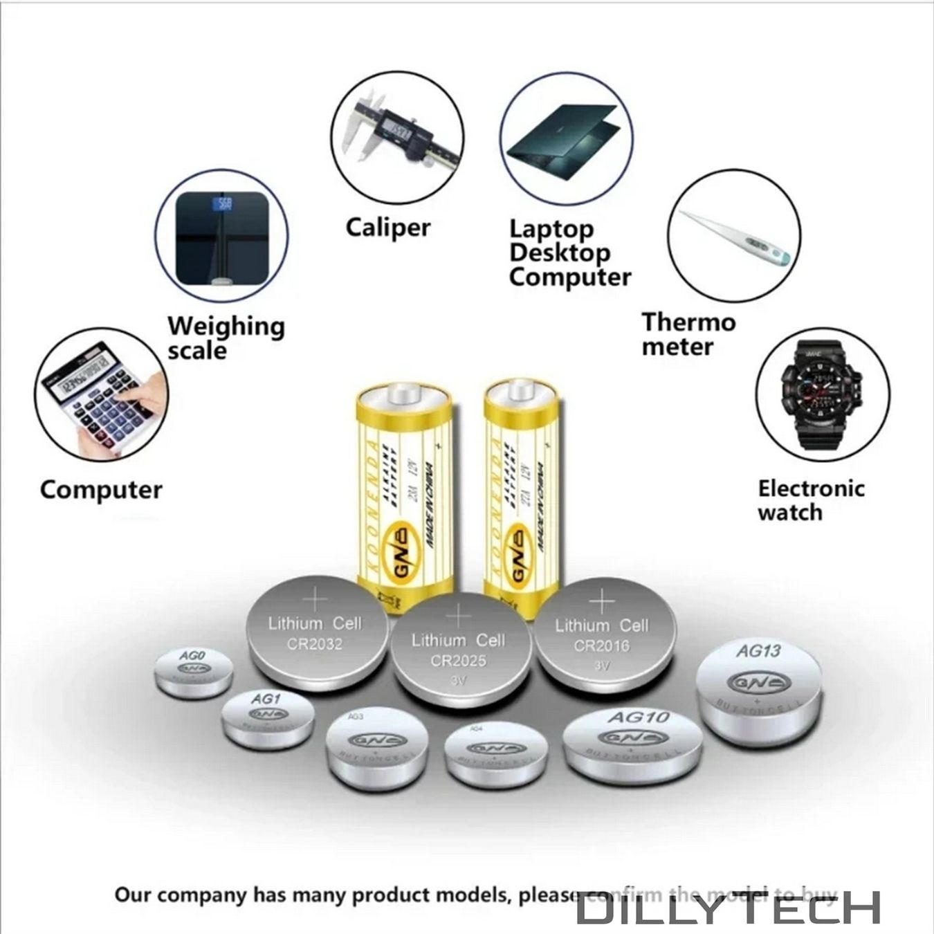 Caricatori & Batterie: Koonenda CR2016 Knopfzellenbatterie - 10 Stk – Nuovo e nell'imballaggio originale da Meilen venduto da DillyTecH 9