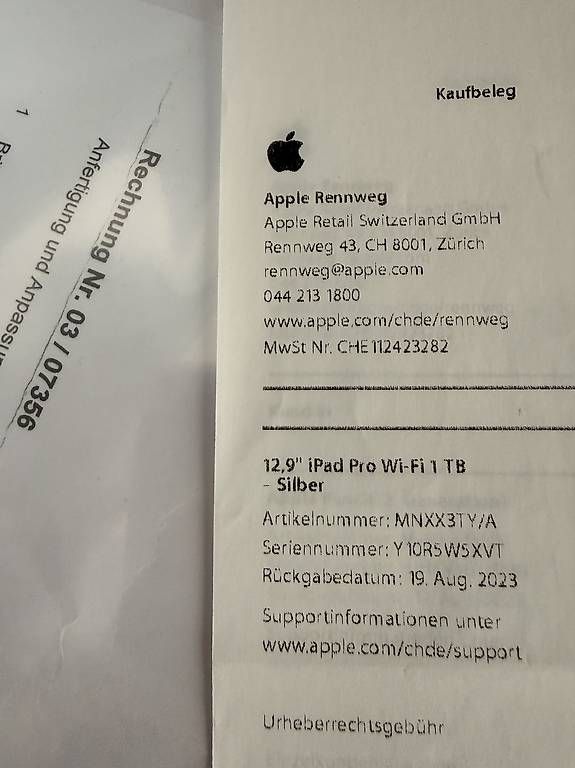 Tablet PC: Apple 12,9Pro Wi-Fi 1 TB – Usato da Hägglingen venduto da Snucky 1