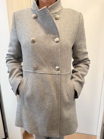 Zara Damen Mantel, Grau, Gr. L - Zeitloser Winterlook!